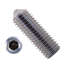 Винт установочный М6х20 DIN 914 с острым концом нержавеющая сталь А2